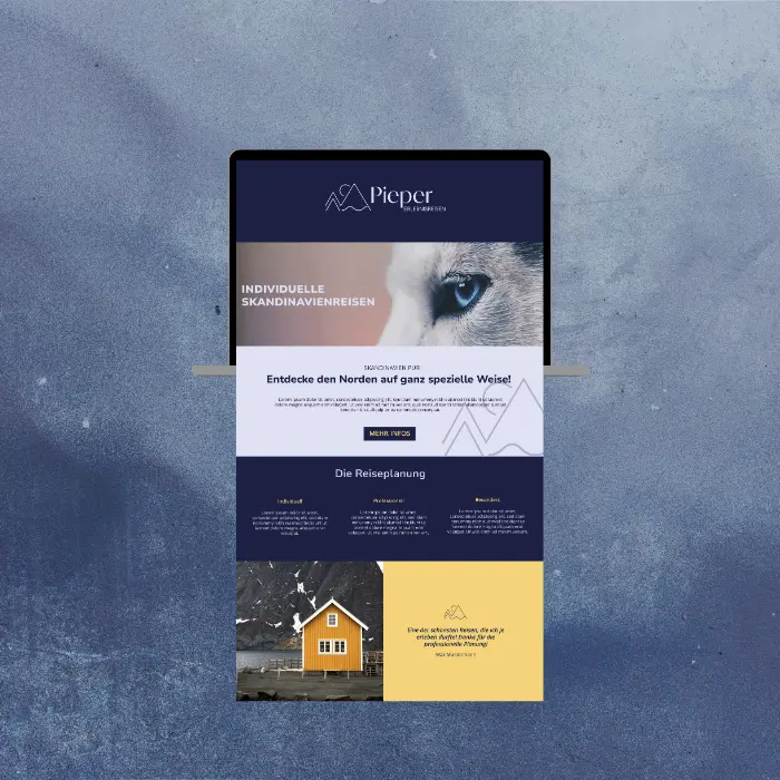 Web Design Mockup Pieper Erlebnisreisen