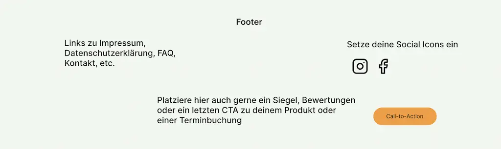 Footer als eines der wichtigsten Elemente innerhalb der Websiteinhalte