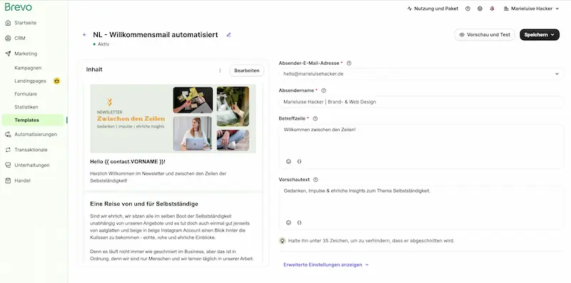 Brevo - kostenloses Business Tool für Emailmarketing
