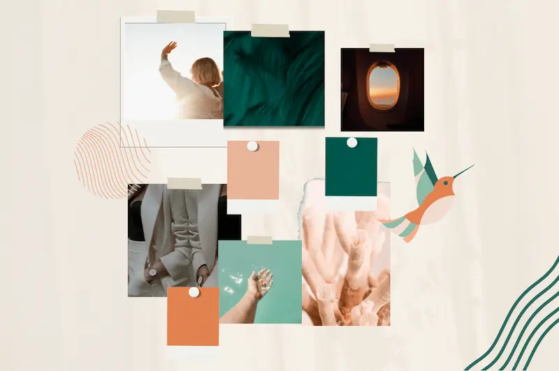 Markenaufbau für eine Personalbrand in Form eines Moodboards