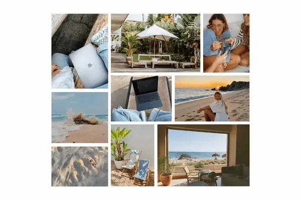 Moodboard erstellen mit verschiedenen Bildern