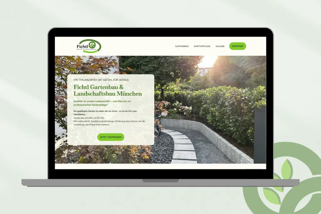 Webdesign Beispiel: Modernes Webdesign für Gartenbau